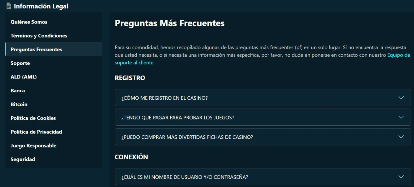 Dendera Casino FAQ y Ayuda Legal Dendera Casino sección de preguntas frecuentes e información legal